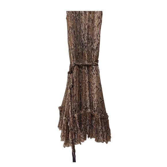 ZIMMERMANN Wild Botanica Smock Dress In Gold Python Size 6 - Picture 12 of 14